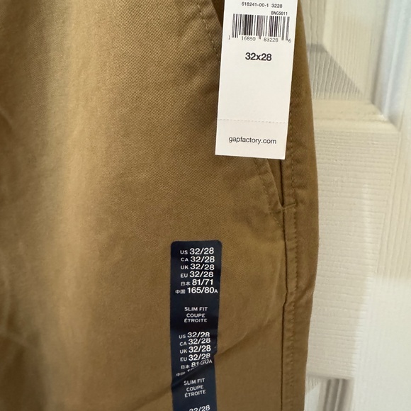 Men’s Brown Khaki Pants (32x28) | Gap Lived In Slim-Fit - Picture 3 of 9